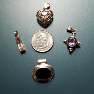 *Sterling Gem Pendents*
